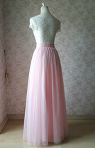 Wedding Bridesmaids Maxi Tulle Skirt Outfit, Baby Pink Blush Pink Rose Pink Tutu image 10