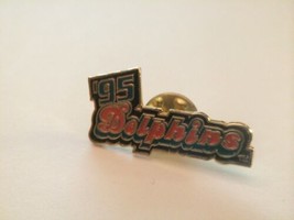 Vintage '95 MIAMI DOLPHINS NFL Foot Chevron metal & enamel lapel tie pin back - $14.24