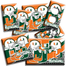 MIAMI HURRICANES UNIVERSITY FOOTBALL TEAM LIGHTSWITCH OUTLET WALL PLATE ... - $8.49+
