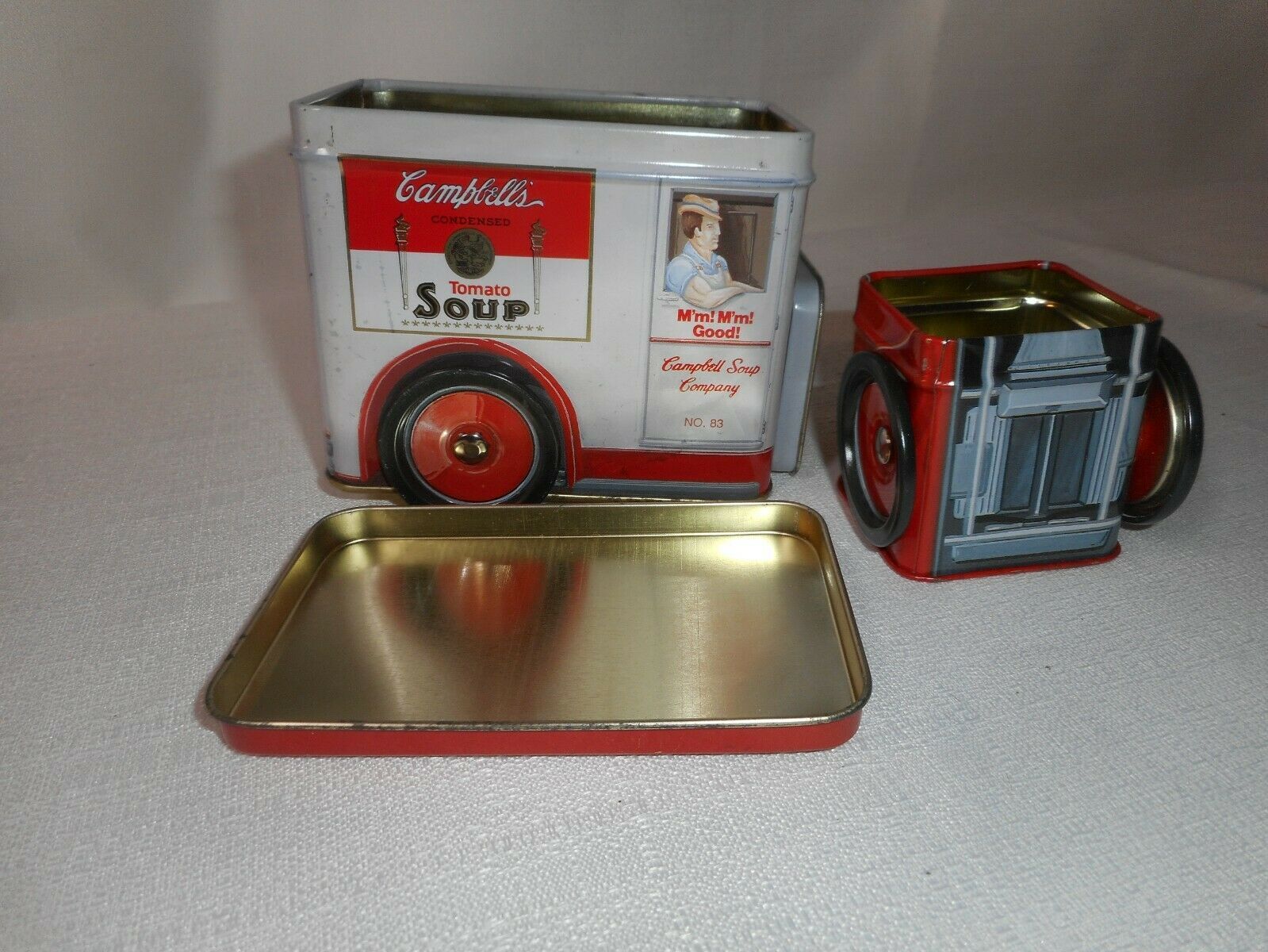 RESERVED Tin Campbell's Kids™ Tin 1990s Cambell's Soup Vintage Ad Images  Large Metal Kitchen Storage Container 