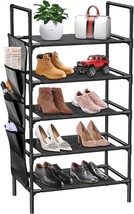 INGIORDAR Shoe Rack Organizer 5 Tier Metal Organizer Shelf with