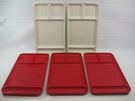 Tupperware Red Divided Serving TV/Dinner Tray