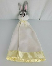 Looney Tunes Bugs Bunny Security Blanket Baby White Yellow Satin Fleece - $98.98