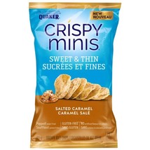 6 Bags of Quaker Crispy Minis Sweet and Thin Salted Caramel Chips 90g Each - $37.74