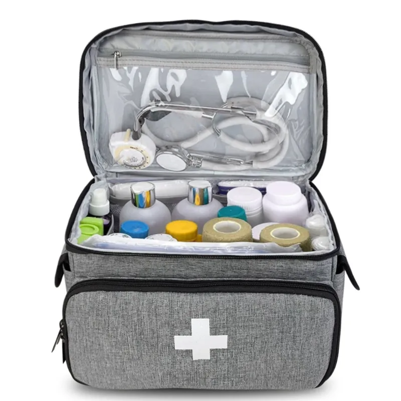 Portable Detachable 4 Compartments Pill Vitamin Box, Waterproof Travel Pill  Case Holder Bottle with Handle. Purse Pocket Outdoor Hiking Camping