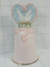 Avon Collector Bell  Two Doves in a heart. Pink & Blue  1995  #55 - $4.95