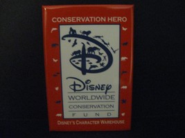 Disney's Character Warehouse Conservation Hero 2014 Button Pin Red Rare New - $4.79