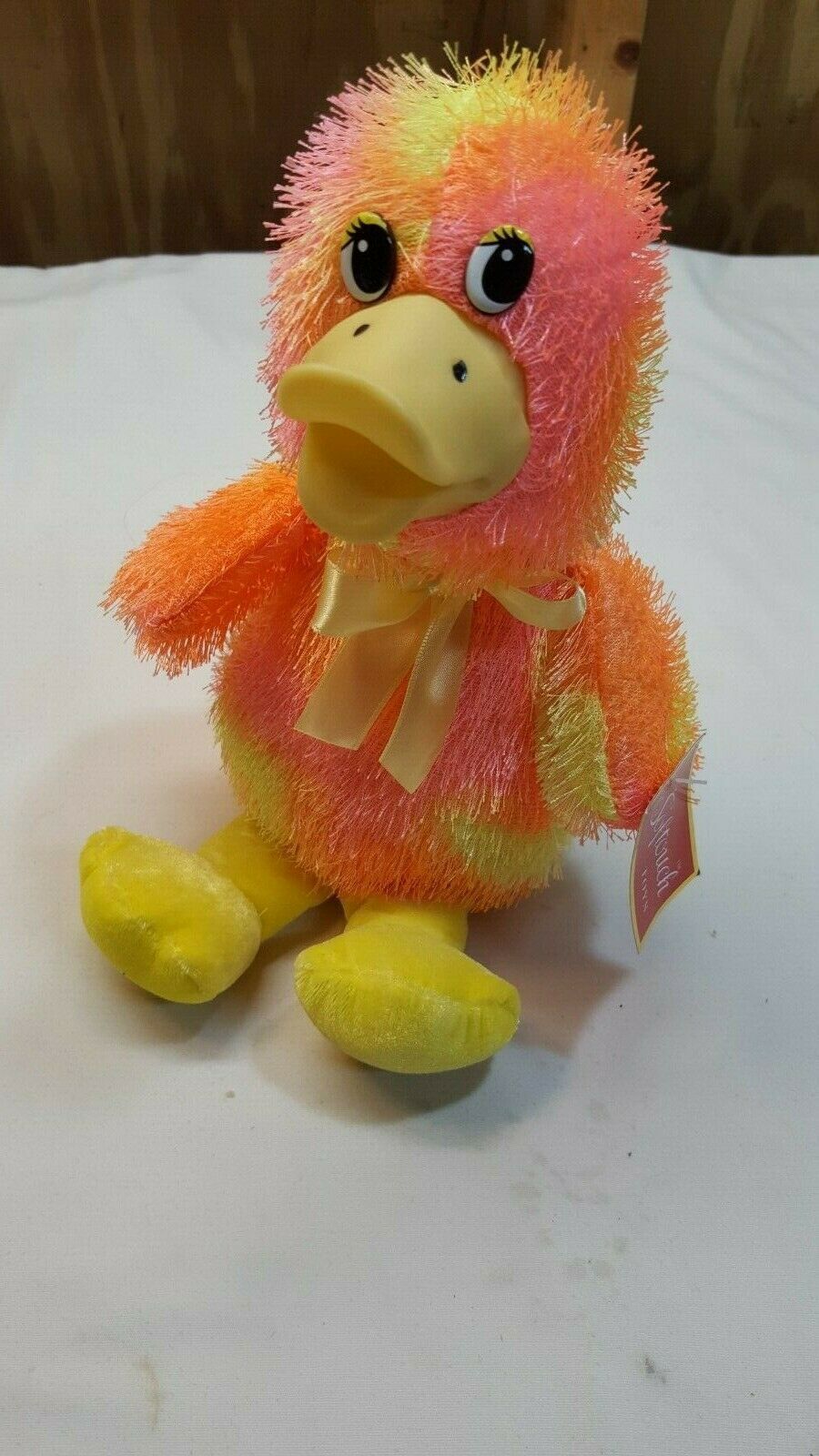 Vintage Fiesta Bean Bag Bright Yellow Duck Plush Stuffed Animal Toy