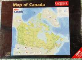 Map of Canada - Puzzle 1000 pc - Canadian Geographic - Cobble Hill - New - $22.40