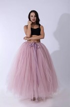 Adult Tutu Maxi Skirt Drawstring High Waist Party Tutu Tulle Skirt Petticoats 