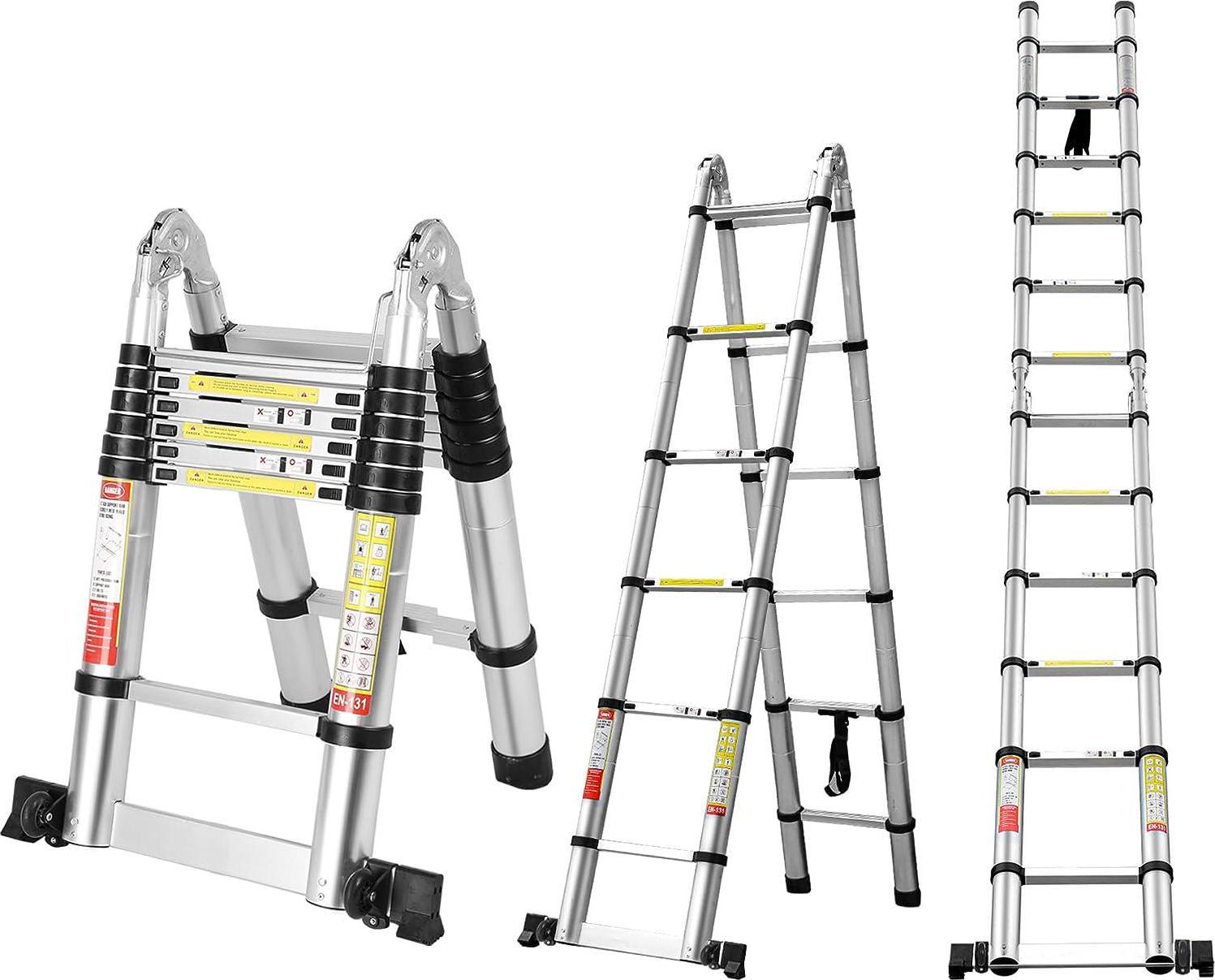 FEETE 12.5FT A Frame Telescoping Ladder, and similar items