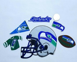 Seattle Seahawks VTG NFL Football Fabric Applique Iron Ons, Patch, #2 -  6 Pc - $8.00