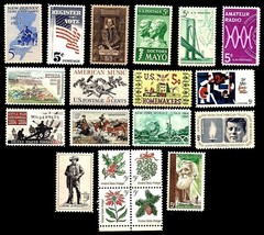 1964 Year Set of 20 Commemorative Stamps Mint NH - Stuart Katz - $6.50