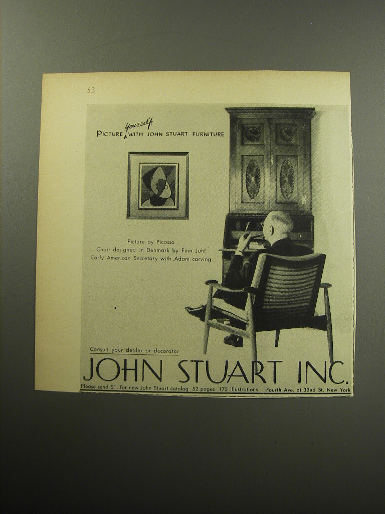 1957 John Stuart Furniture Advertisement Chair by Finn Juhl 198089