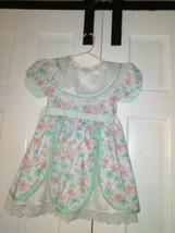 Vintage Floral Baby Girl Toddler Dress Unbranded Flowered Size 3t - $54.45