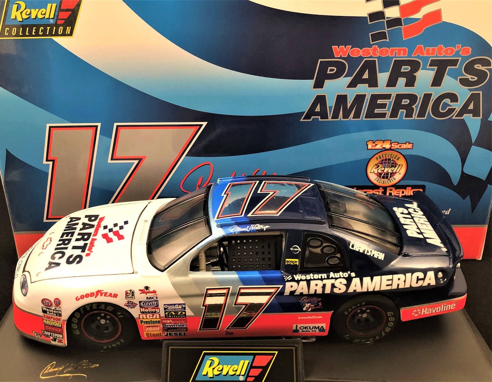 1997 Darrell Waltrip 17 Western Auto Parts America 124 Scale Pontiac