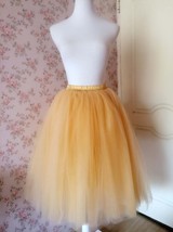 6 Layered Tulle Tutu Skirt Puffy Ballerina Tulle Skirt Apricot Plus Size image 1