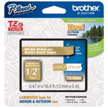 Brother PTouch 1/2" Laminated TZe Tape Model TZE-MQ835, TZEMQ835 - $31.99