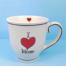 Coffee Mug Cup or Pen Holder 17oz I Heart Mom in White by Blue Sky Spect... - $10.18