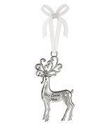 Very Special Nana Silver Reindeer Zinc Epoxy Glass Christmas Ornament - $9.95