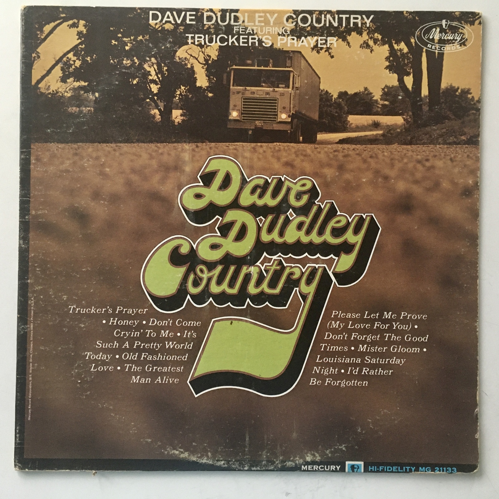 Dave Dudley - Dave Dudley Country LP Vinyl Record Album - Vinyl Records