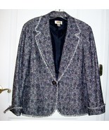 NEW Talbots Jacket~Fringe Detail~Blue + Creamy White~14~Simply Beautiful... - $67.49