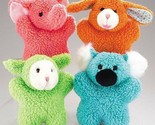 Dog Toys Soft Berber Babies Plush Fleece Squeakers 8" Choose Animal Character 