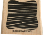 Stampin Up Rubber Stamp Striped Square Background Card Making Craft Text... - $2.99