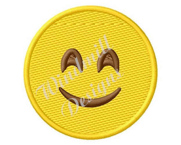 Smiley Emoji Machine Embroidery Design Digital Goods