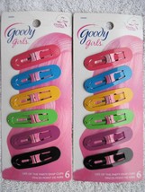 12 Goody Girls Life of the Party Bright Painted Metal Contour Snap Hair Clips - $14.00