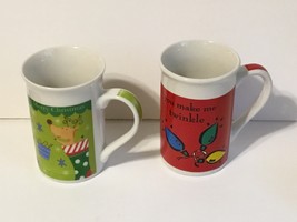 Royal Norfolk 2 Mugs Merry Christmas and You Make Me Twinkle 12 oz - $9.90