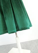 Women Winter Velvet Midi Pleated Skirt Brown Holiday Midi Pleated Skirt Plus image 13