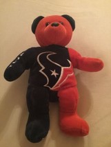 NFL Houston Texans bear plush Team Beans red blue 8 inch - $12.59