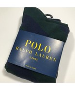 Polo Ralph Lauren Repo- Stripe Sock 2 Pack. Hunter Green/Navy. Nwt - $16.73