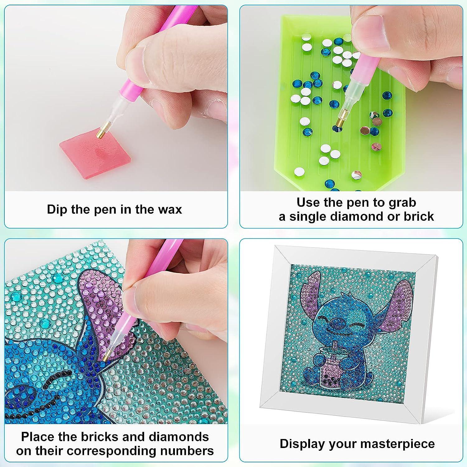 Hlison Stitch Diamond Painting Kits for Adults, 2 Pack 5D Stitch
