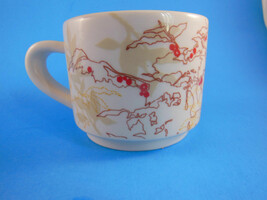 Starbucks Coffee 2009 Mug 10 oz Fall  leaves & Berries Abstract  2009 - $11.87