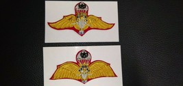 2 Royal Thai Army Parachutis​t Wings Golden tinsel Handmade Back Pins - $83.94