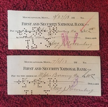 4 Mpls Brewing Co- First & Security National Bank Canceled Checks (1918/1922) image 2