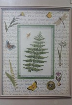 Leisure Arts Woodland Fern cross stitch kit also contains mat and golden charm - $19.95