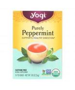 Yogi Organic Purely Peppermint Herbal Tea Caffeine Free - 16 Tea Bags - Case of  - $45.00