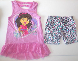 Dora the Explorer Girls Short and Shirt Outfits Size 5, 6 and 6X NWT - $13.99