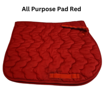 All Purpose English Saddle Pad Red with Pair of Red Polos USED image 3