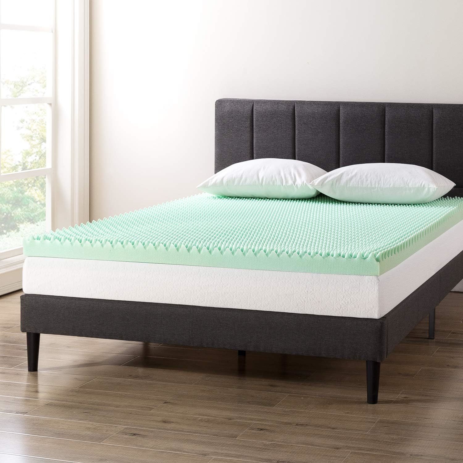 3 Inch Egg Crate Memory Foam Mattress Topper With Calming Aloe, Us ...