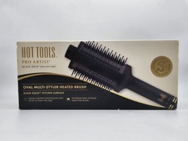 HOT TOOLS Pro Artist Heated Hair Styling Oval Brush, Black/Gold - $55.43