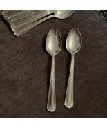 2 R&amp;B Rogers &amp; Bros LYRIC Pattern Silverplate Flatware 6” TEASPOONS 14 Ava - $19.31