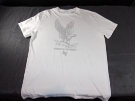 DISCONTINUED USAF AIR FORCE WHITE FIGHTING FALCONS SHORT SLEEVE T-SHIRT XL - $19.43
