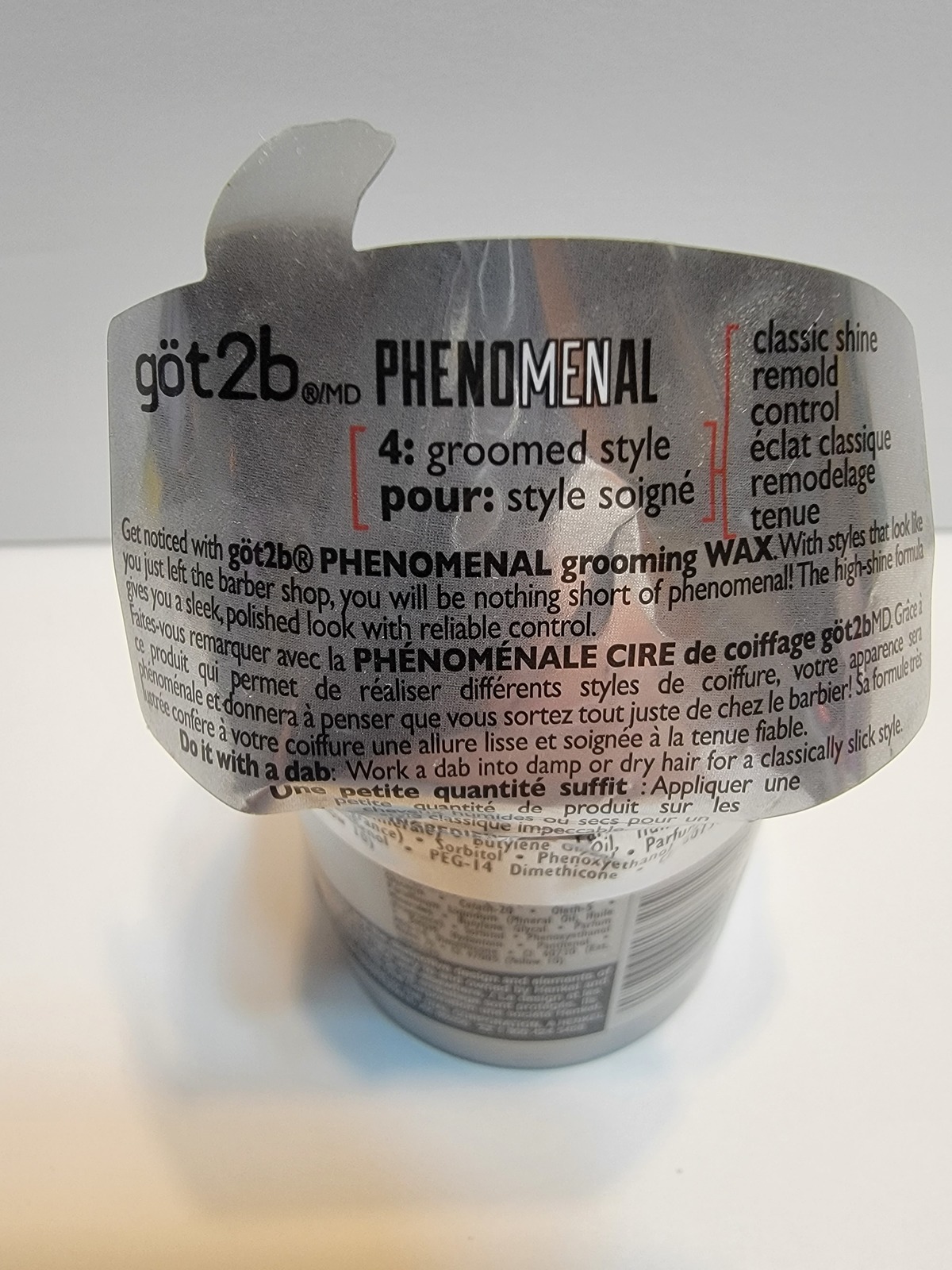New Schwarzkopf Got2b Phenomenal Grooming Wax Hair Styling 3.5 OZ Gel