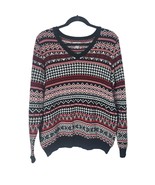 Croft &amp; Barrow Christmas Sweater XXL Womens Plus Size Long Sleeve V Neck - $18.69