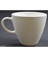 Corning White Coupe Pattern Flat Cup 3&quot; Tall China Tableware Retro Elegant - $7.84