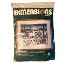 Needlepoint Kit New England Christmas Vintage 1984 Dimensions Original P... - $42.08